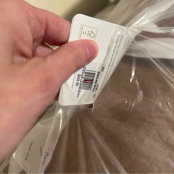 Pottery Barn IDS Belgian Flax Linen Sheet Set + 2 King Pillowcases Bronze NWT - Picture 6 of 7